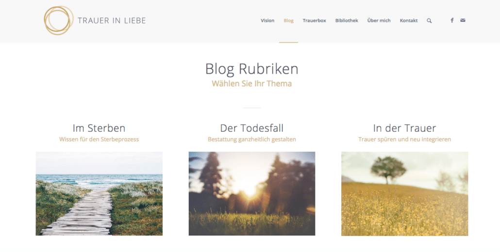 Trauer in Liebe Blog