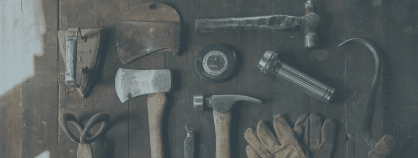 Hammer, Axt und weitere Handwerker Tools